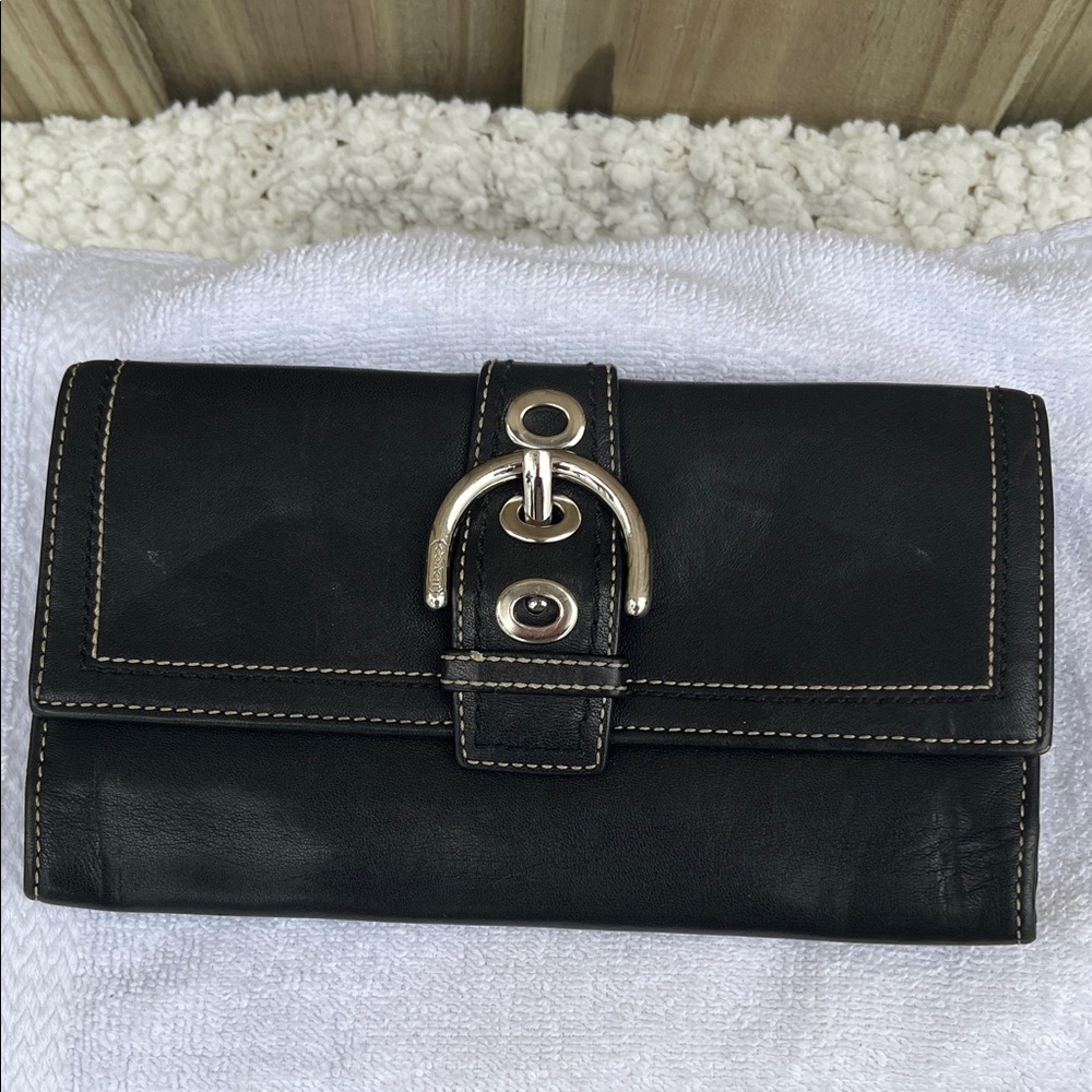 Coach Black Leather Soho Wallet